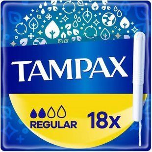 Тампони Tampax Regular, з аплікатором, 18 шт 048272 фото