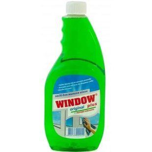 Засіб для миття скла Window Plus запаска 500 мл Зелений 015374    фото