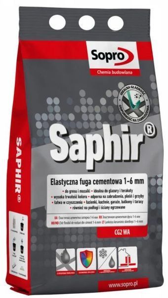 Затирка для швів Sopro Saphir Біла 10 4 кг 050287 фото