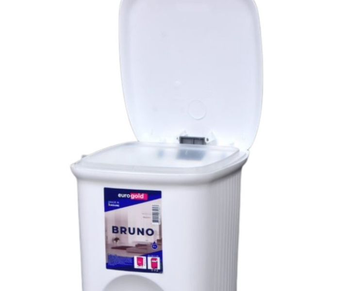 Відро для сміття з педаллю Eurogold Bruno біле 16л 048060    фото