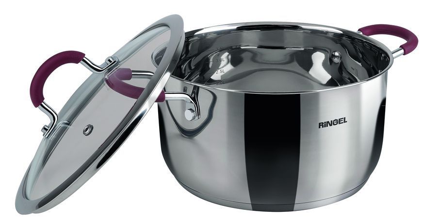 Каструля RINGEL Ingrid 20см (3.2л) з кришкою (RG-2001-20) 036647    фото