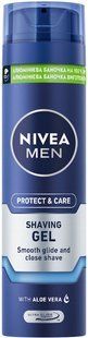 Зволожувальний гель для гоління NIVEA MEN для сухої шкіри Захист і догляд 200 мл 031926    фото