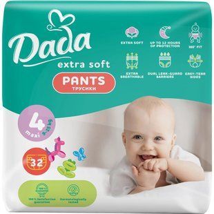 Підгузки-трусики Dada Extra Soft 4 Maxi (9-15кг), 32 шт 046987 фото