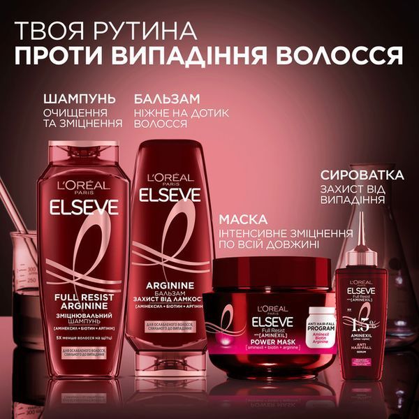 Шампунь L'Oreal Paris Elseve Аргінін + Амінексил для ослабленого волосся 400 мл 030724 фото