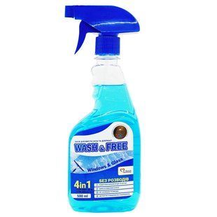Засіб для миття скла і дзеркал Wash&Free 500мл 050822    фото