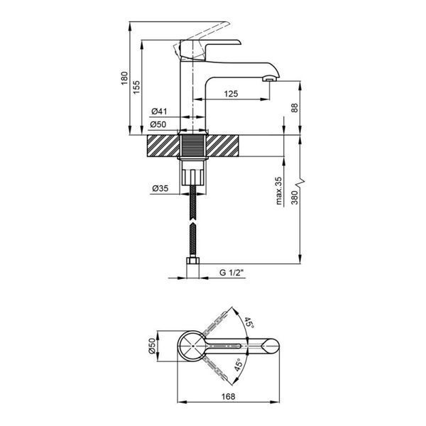 Змішувач для раковини Grand QTGRAWCR001F White Qtap 050199    фото