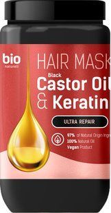 Маска для сухого та пошкодженого BIO Naturell Black Castor Oil & Keratin 946 мл 050132 фото