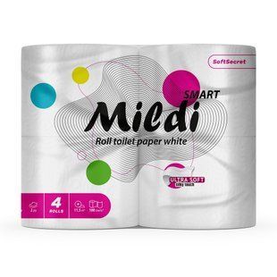 Папір туалетний "Mildi Smart" целюлозний 2 шаровий (24шт)  052075    фото
