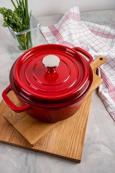 Каструля чавунна RINGEL Essen 22 см (2.9 л) з кришкою (RG-2300-22) 055007    фото