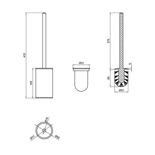 Йоржик підлоговий Liberty QTLIBCRM11571 Chrome Qtap 050180    фото