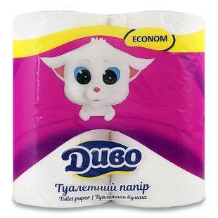 Папip туалетний "ДИВО Econom"  4шт 014901    фото