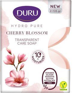 Косметичне мило Duru Hydro Pure з екстрактом Цвіту Вишні 2 х 135 г 051577    фото