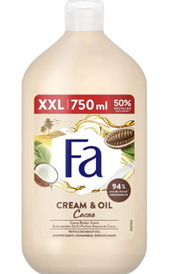 Гель для душу Fa Сream & Oil з кокосовою олією та ароматом какао 750 мл 044942    фото