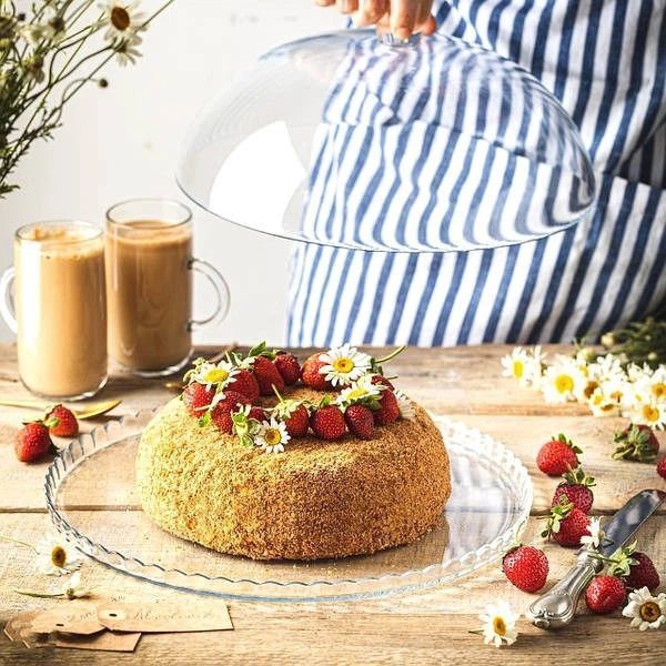Блюдо-тортівниця з кришкою 32 см Pasabahce Patisserie 95198 055070    фото