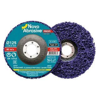 Круг шліфувальний з нетканого матеріалу NovoAbrasive 125х22,23 мм, фіолетовий 044096    фото