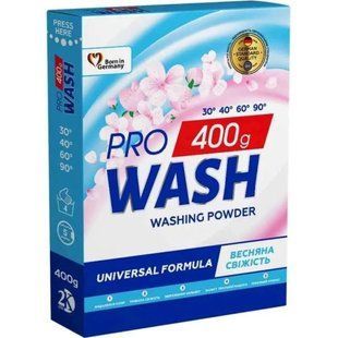 Пральний порошок PRO WASH Весняна свіжість 400 г  050830    фото