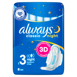 Прокладки гігієнічні Always Classic Night 8 шт 048947    фото