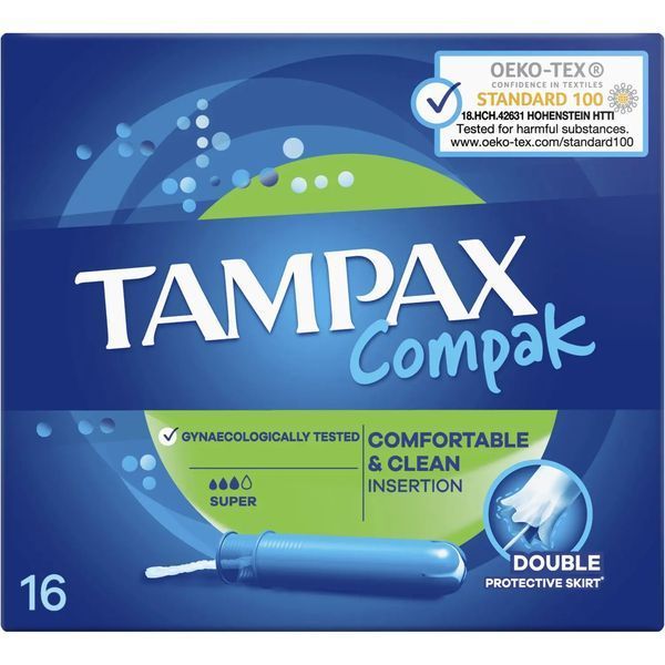 Тампони Tampax Super Compak з аплікатором 16 шт 014650 фото