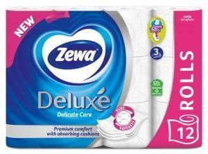 Папір туалетний Zewa Deluxe 3-х шаровий 12шт білий 041450    фото