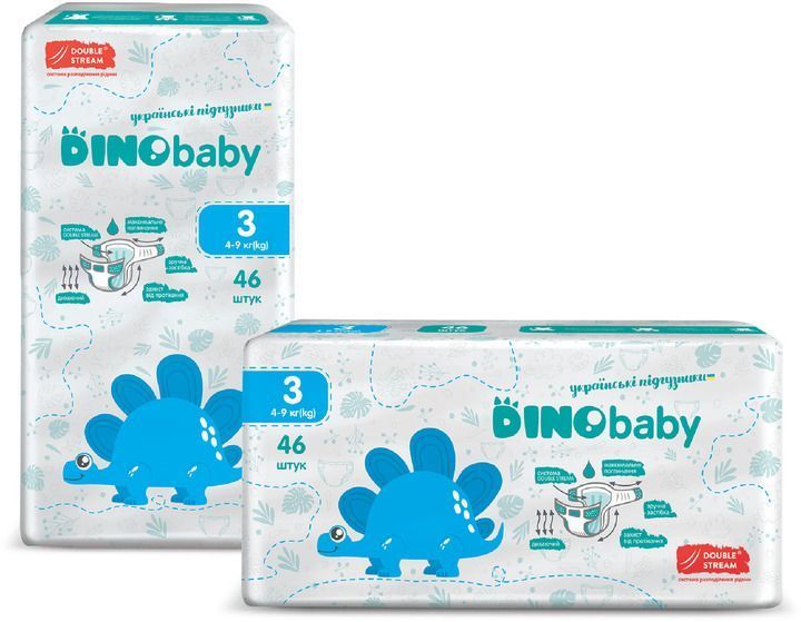 Підгузки дитячі 3 DinoBaby (4-9 кг) 46 шт 050806    фото