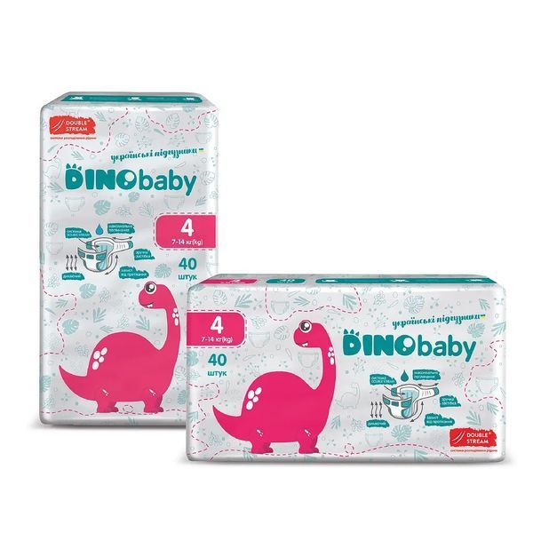 Підгузки дитячі 4 DinoBaby (7-14 кг) 40 шт 050807    фото