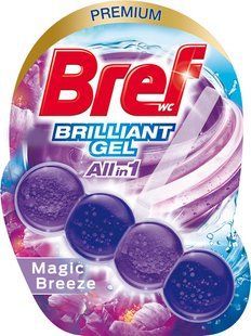 Засіб для чищення унітазу Bref Brilliant Gel All in 1 Чарівний бриз, 42 г х 1 шт 042567 фото