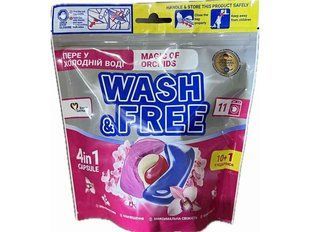 Капсули для прання Wash&Free "магія орхідей"  10+1шт 053637    фото