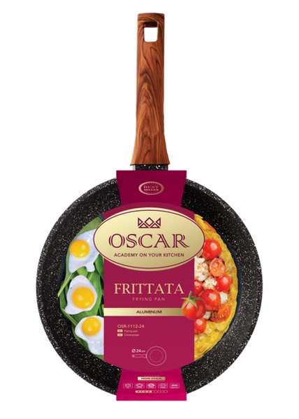 Сковорідка OSCAR FRITTATA класична 24 см (OSR-1112-24) без кришки 054581    фото
