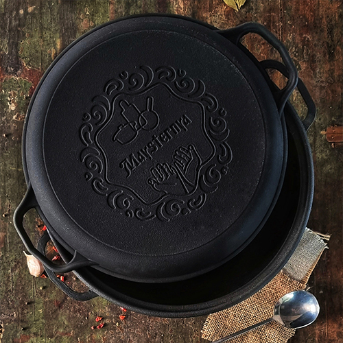 Казан узбецький WOK 8л з кришкою-сковородою Т405СРУк 046234    фото