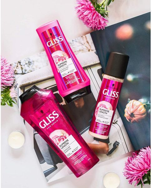 Захисний шампунь GLISS Supreme Length для довгого волосся, схильного до пошкоджень та жирності 400 мл 034861 фото