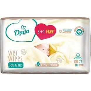 Вологі серветки Dada 3+1 Ромашка 4 х 72 шт. 054085    фото