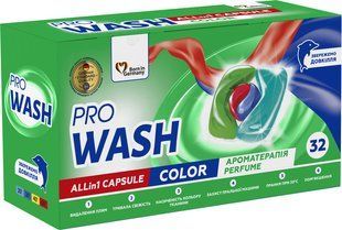 Капсули для прання Pro Wash Color Ароматерапія 32 шт 050837    фото