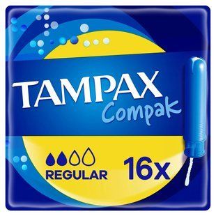 Тампони Tampax Compak Regular з аплікатором 16 шт 014646 фото