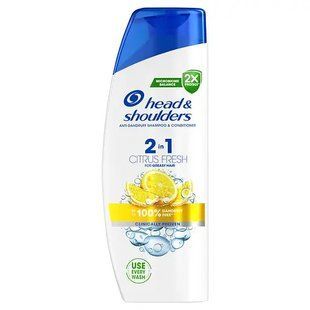 Шампунь Проти лупи Head & shoulders для жирного волосся Цитрусова свіжість 2 в 1 330 мл 052144 фото
