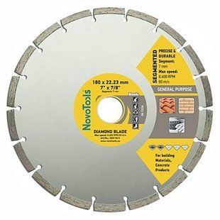 Алмазний диск відрізний NovoTools Novotools Basic 180x7,0x22,2 сегментний 037534    фото