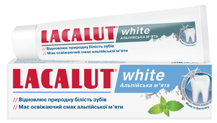 Зубна паста Lacalut White Альпійська м'ята, 75 мл 041164    фото