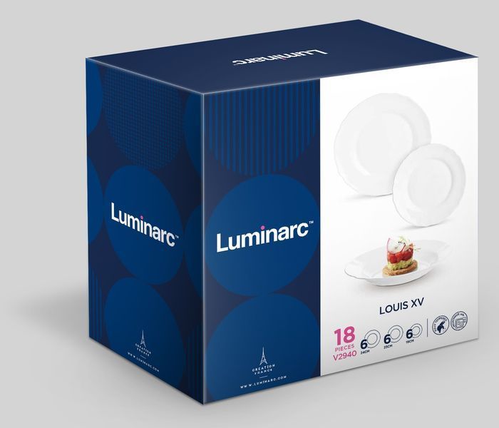 Сервіз LUMINARC LOUIS XV WHITE /18 пр. (V2940) 047167    фото