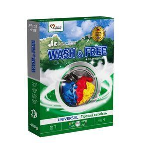 Порошок для прання WASH & FREE Гірська свіжість 400 г 051953    фото