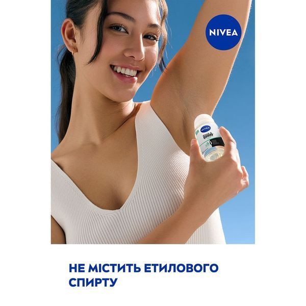 Кульковий антиперспірант NIVEA Чорне та Біле невидимий: Fresh, 50 мл 030181    фото