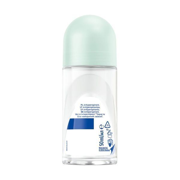 Кульковий антиперспірант NIVEA Чорне та Біле невидимий: Fresh, 50 мл 030181    фото