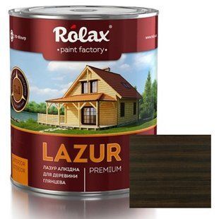 Лазур для деревини алкідна "LAZUR" 0.75л ебен (чорне дерево) 114 035741    фото